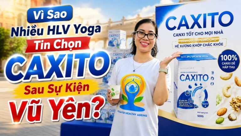 Sữa hạt bổ sung canxi Caxito và các HLV Yoga tại sự kiện Quốc tế Yoga Vũ Yên Hải Phòng