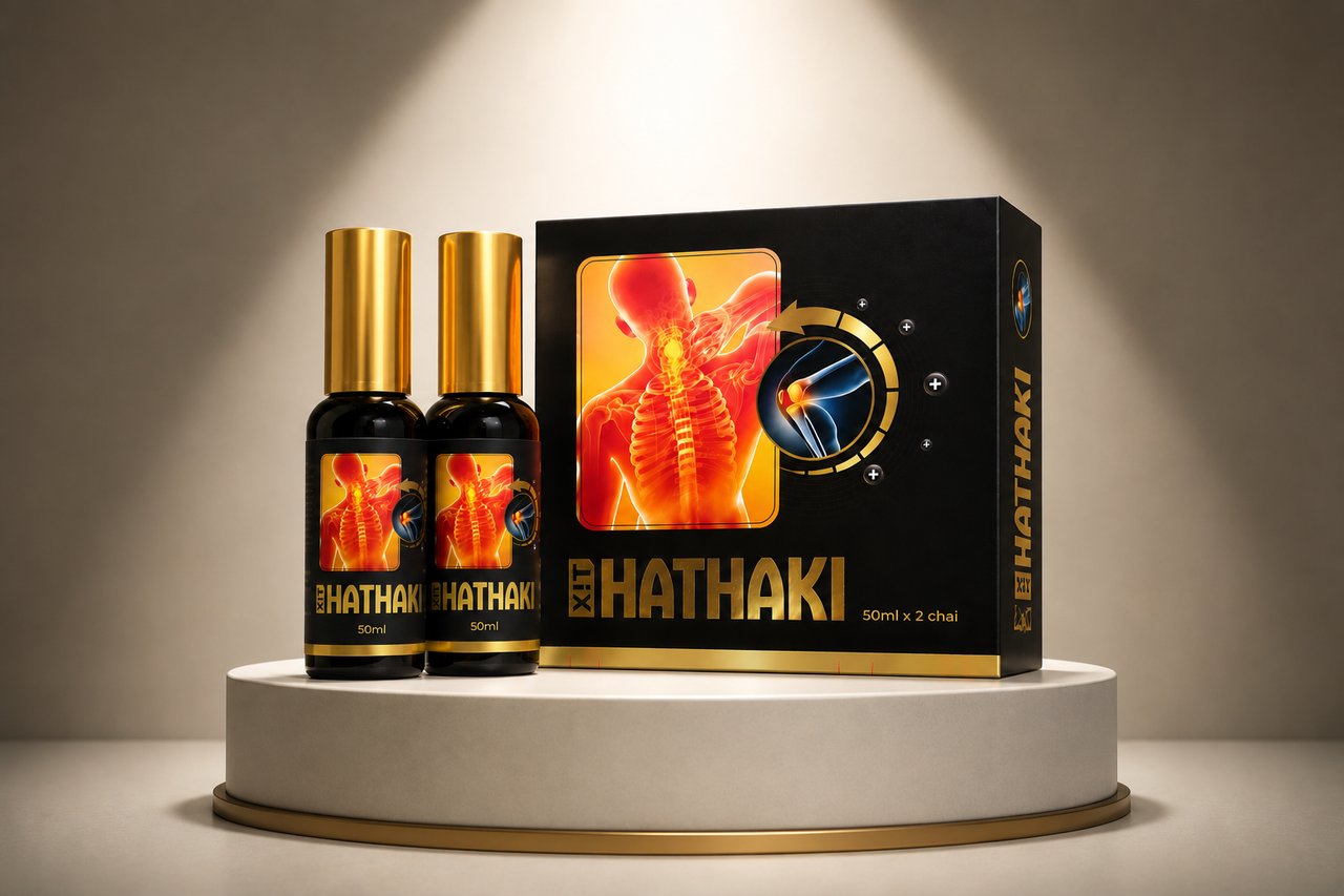 Hộp xịt khớp Hathaki gồm 2 chai tinh dầu dưỡng khớp 50ml