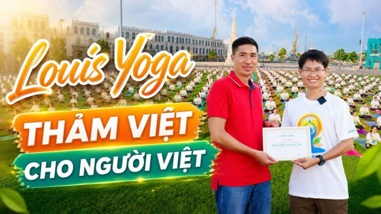 Thảm tập yoga Louis — thảm Việt cho người Việt, đơn vị đồng hành Ngày Quốc tế Yoga 2026 Hải Phòng